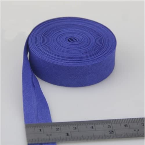 Schrägband Baumwolle 15mm Gefalzt 31 Farben zum nähen Nahtband (Jeansblau, 10 Metre) von tutu2