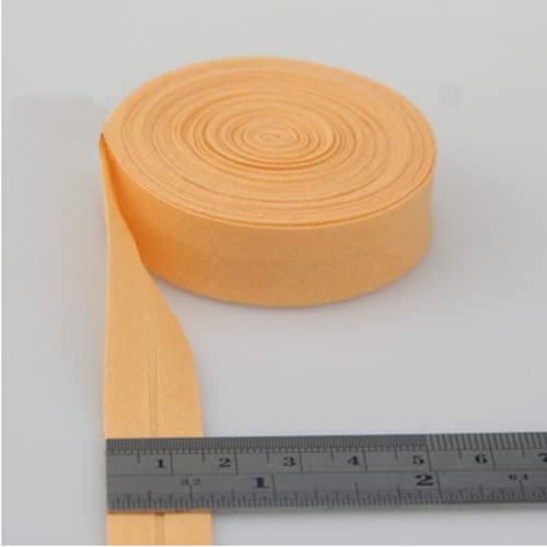Schrägband Baumwolle 15mm Gefalzt 31 Farben zum nähen Nahtband (Lachsfarben, 10 Metre) von tutu2