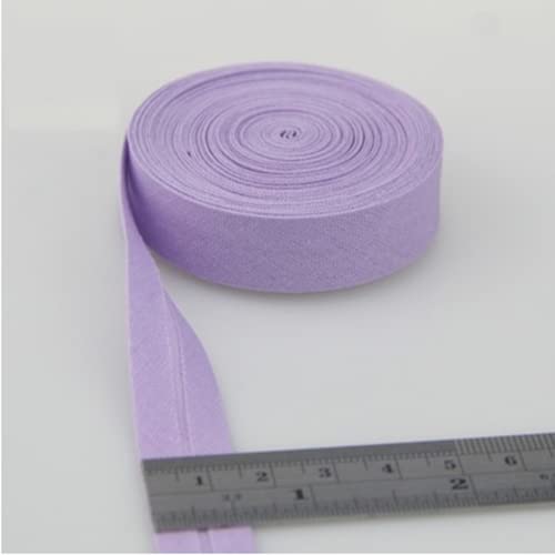 Schrägband Baumwolle 15mm Gefalzt 31 Farben zum nähen Nahtband (Lavendel, 25 Metre) von tutu2