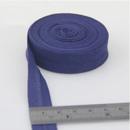 Schrägband Baumwolle 15mm Gefalzt 31 Farben zum nähen Nahtband (Navyblau, 5 Metre) von tutu2