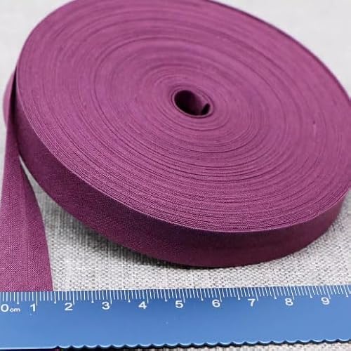 Schrägband Baumwolle 15mm Gefalzt 31 Farben zum nähen Nahtband (Weinrot, 10 Metre) von tutu2