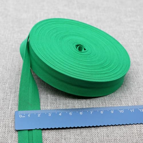 Schrägband Baumwolle 20mm Gefalzt 37 Farben zum nähen Nahtband (Grün, 10 Metre) von tutu2