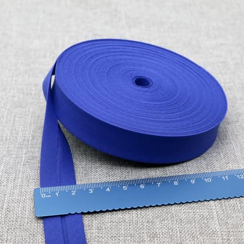 Schrägband Baumwolle 20mm Gefalzt 37 Farben zum nähen Nahtband (Jeansblau, 10 Metre) von tutu2