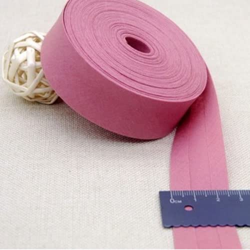 Schrägband Baumwolle 25mm Gefalzt 37 Farben zum nähen Nahtband (Altrosa, 10 Metre) von tutu2
