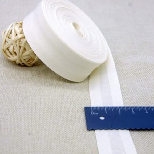 Schrägband Baumwolle 25mm Gefalzt 37 Farben zum nähen Nahtband (Creme, 27.5 Metre) von tutu2