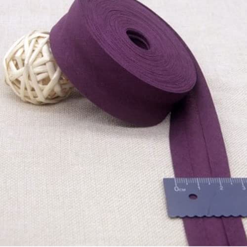 Schrägband Baumwolle 25mm Gefalzt 37 Farben zum nähen Nahtband (Dunkelvioleet, 10 Metre) von tutu2