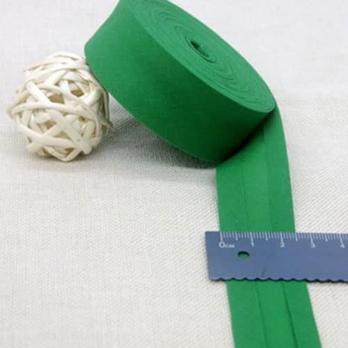 Schrägband Baumwolle 25mm Gefalzt 37 Farben zum nähen Nahtband (Grün, 27.5 Metre) von tutu2