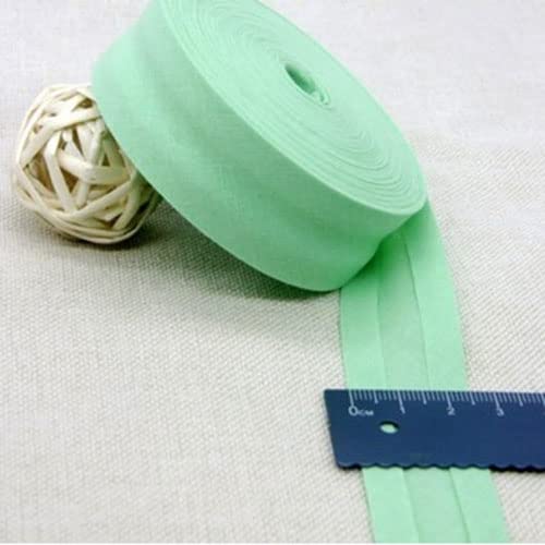 Schrägband Baumwolle 25mm Gefalzt 37 Farben zum nähen Nahtband (Mintgrün, 10 Metre) von tutu2