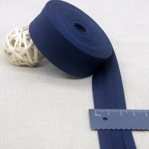 Schrägband Baumwolle 25mm Gefalzt 37 Farben zum nähen Nahtband (Navyblau, 10 Metre) von tutu2