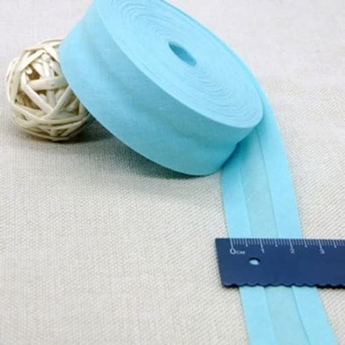 Schrägband Baumwolle 25mm Gefalzt 37 Farben zum nähen Nahtband (Türkis, 27.5 Metre) von tutu2