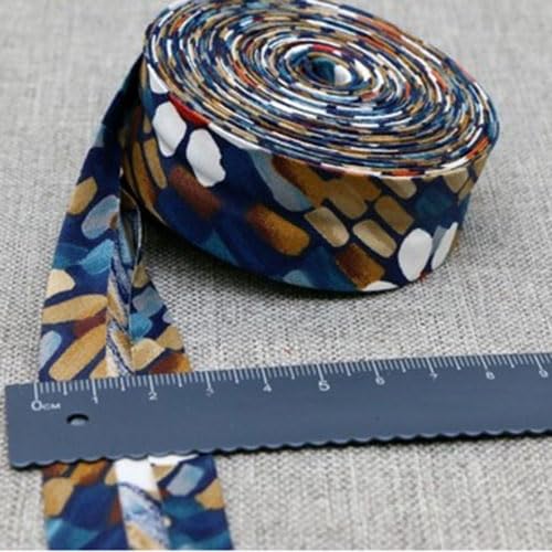 Schrägband Baumwolle 25mm Gefalzt 48 Farben zum nähen Nahtband (gestreift braun, 5 metre) von tutu2