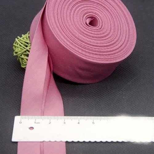 Schrägband Baumwolle 30mm Gefalzt 33 Farben zum nähen Nahtband (Altrosa, 5 Metre) von tutu2