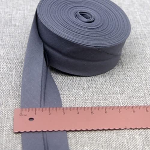 Schrägband Baumwolle 30mm Gefalzt 33 Farben zum nähen Nahtband (Anthrazit, 10 Metre) von tutu2