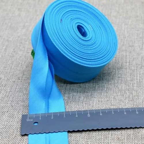 Schrägband Baumwolle 30mm Gefalzt 33 Farben zum nähen Nahtband (Blau, 10 Metre) von tutu2