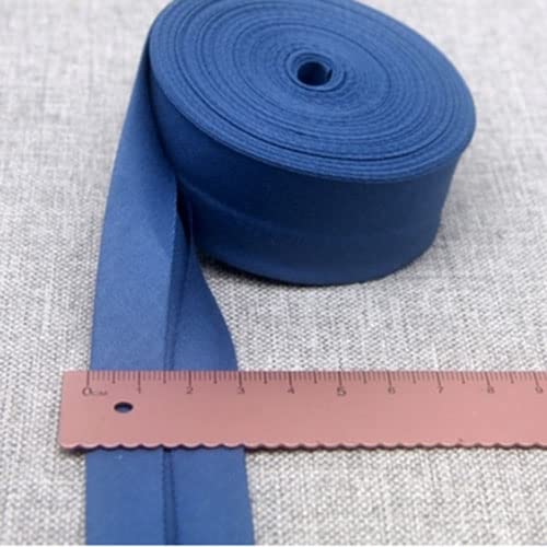 Schrägband Baumwolle 30mm Gefalzt 33 Farben zum nähen Nahtband (Altblau, 5 Metre) von tutu2