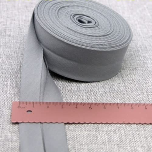 Schrägband Baumwolle 30mm Gefalzt 33 Farben zum nähen Nahtband (Grau, 10 Metre) von tutu2