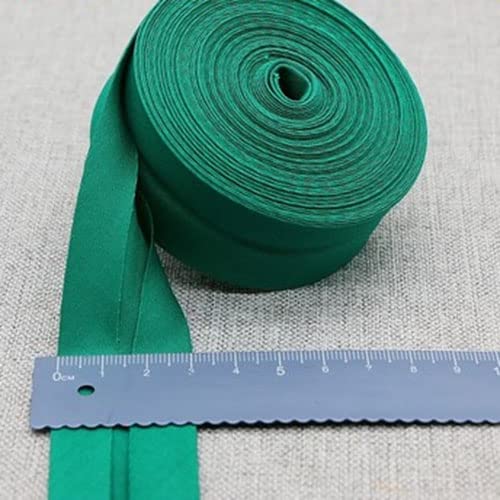 Schrägband Baumwolle 30mm Gefalzt 33 Farben zum nähen Nahtband (Grün, 10 Metre) von tutu2