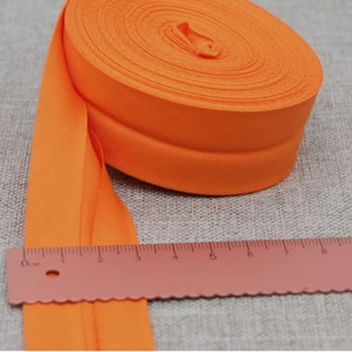 Schrägband Baumwolle 30mm Gefalzt 33 Farben zum nähen Nahtband (Orange, 10 Metre) von tutu2