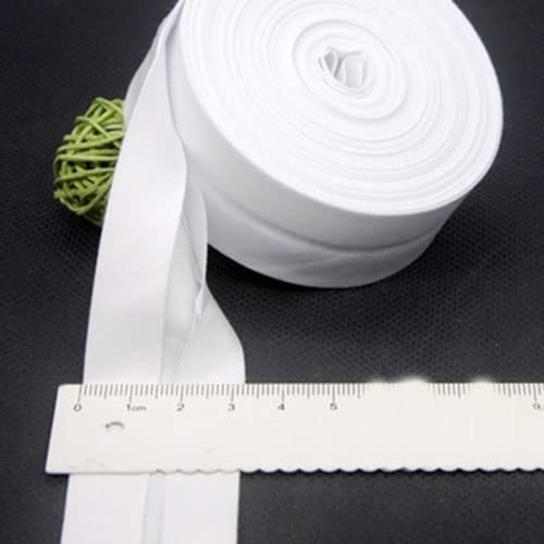 Schrägband Baumwolle 30mm Gefalzt 33 Farben zum nähen Nahtband (Weiß, 5 Metre) von tutu2