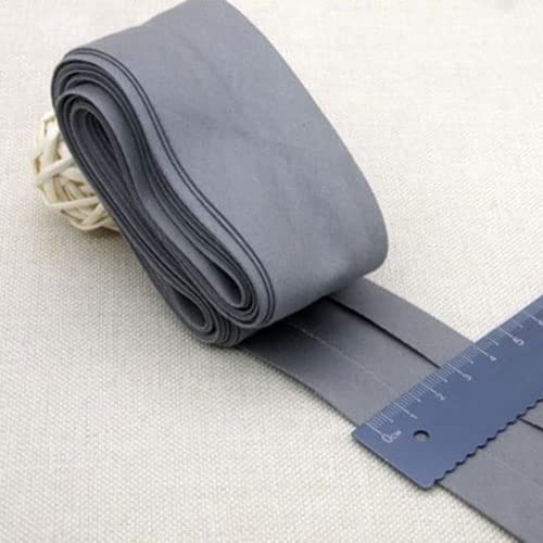 Schrägband Baumwolle 40mm Gefalzt 35 Farben zum nähen Nahtband 5 metre (Grau) von tutu2