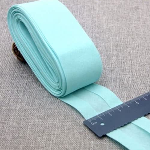 Schrägband Baumwolle 40mm Gefalzt 35 Farben zum nähen Nahtband 5 metre (Türkis) von tutu2