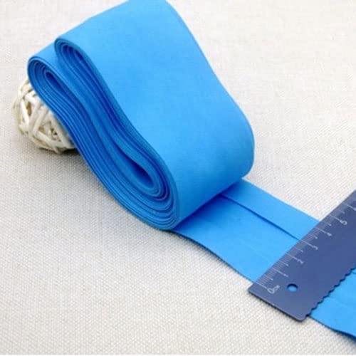 Schrägband Baumwolle 40mm Gefalzt 35 Farben zum nähen Nahtband 5 metre (Blau) von tutu2