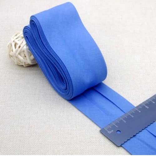 Schrägband Baumwolle 40mm Gefalzt 35 Farben zum nähen Nahtband 5 metre (Jeansblau) von tutu2