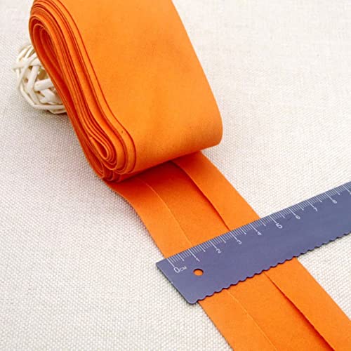 Schrägband Baumwolle 40mm Gefalzt 35 Farben zum nähen Nahtband 5 metre (Orange) von tutu2