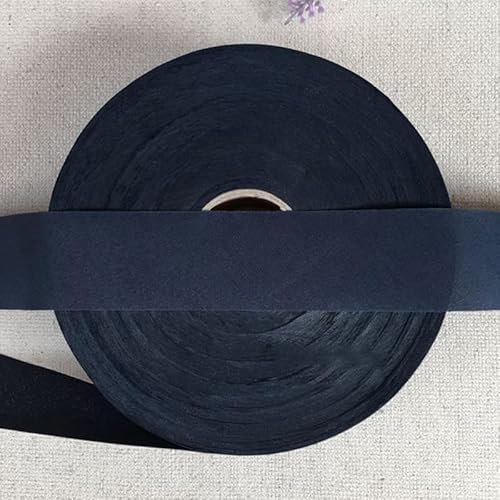 Ungefalzt Schrägband Baumwolle Polyester Gemisch 30mm zum nähen (Dunkelblau, 85 Metre) von tutu2