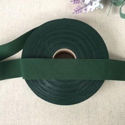 Ungefalzt Schrägband Baumwolle Polyester Gemisch 30mm zum nähen (Dunkelgrün, 85 Metre) von tutu2