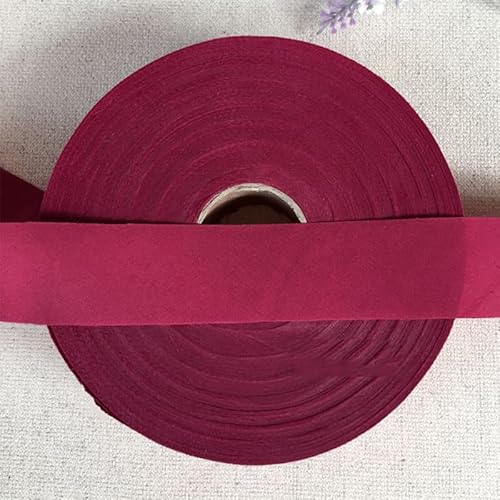 Ungefalzt Schrägband Baumwolle Polyester Gemisch 30mm zum nähen (Dunkelrot, 85 Metre) von tutu2