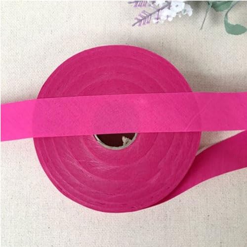 Ungefalzt Schrägband Baumwolle Polyester Gemisch 30mm zum nähen (Fuchsia, 85 Metre) von tutu2