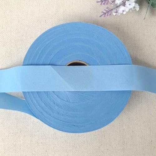 Ungefalzt Schrägband Baumwolle Polyester Gemisch 30mm zum nähen (Hellblau, 85 Metre) von tutu2