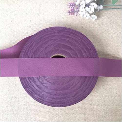 Ungefalzt Schrägband Baumwolle Polyester Gemisch 30mm zum nähen (Lila, 85 Metre) von tutu2