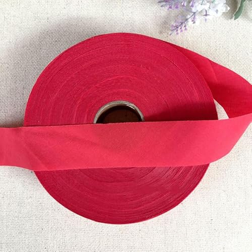 Ungefalzt Schrägband Baumwolle Polyester Gemisch 30mm zum nähen (Rot, 10 Metre) von tutu2