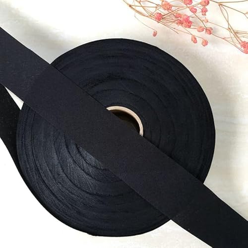 Ungefalzt Schrägband Baumwolle Polyester Gemisch 30mm zum nähen (Schwarz, 10 Metre) von tutu2