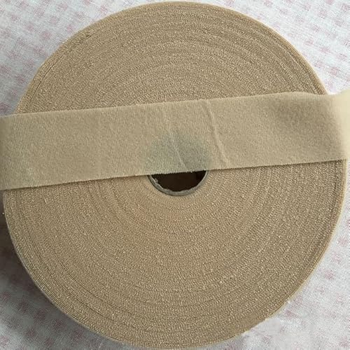 Ungefalzt Schrägband Koralle Samt 50mm zum nähen (Beige, 55 Metre) von tutu2