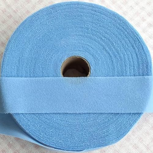 Ungefalzt Schrägband Koralle Samt 50mm zum nähen (Hellblau, 5 Metre) von tutu2