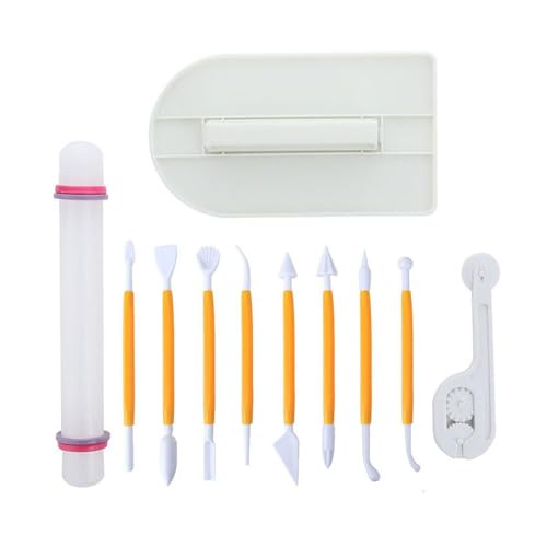 tuwiwol Sugarcraft Sugar Dekorativer Zucker – Set, Zubehör und Präge Rollform, Kunststoff Keks Kuchen Set, Werkzeuge, von tuwiwol