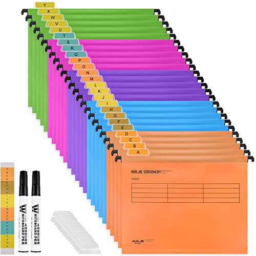 A4 Hängemappen, 25 Stück Polypropylen Hängemappen mit Reitern, Karteneinsätzen und löschbaren Stift, A4 Hängeregister Mappen Aufbewahrung Aktenordner für Schule Zuhause Arbeit Büro Organisation von twirush