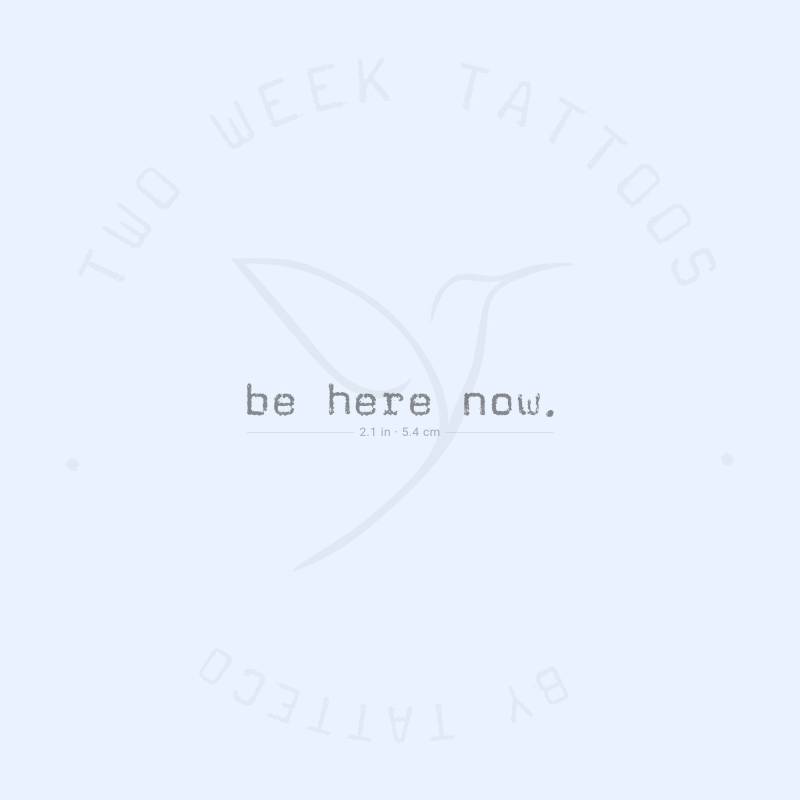 Be Here Now Semi-Permanent Tattoo | 2Er Set von twoweektattoos