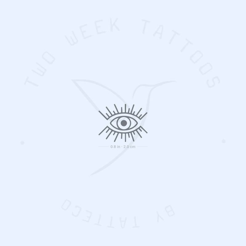 Evil Eye Semi-Permanent 2-Wochen Tattoo | 2Er Set von twoweektattoos