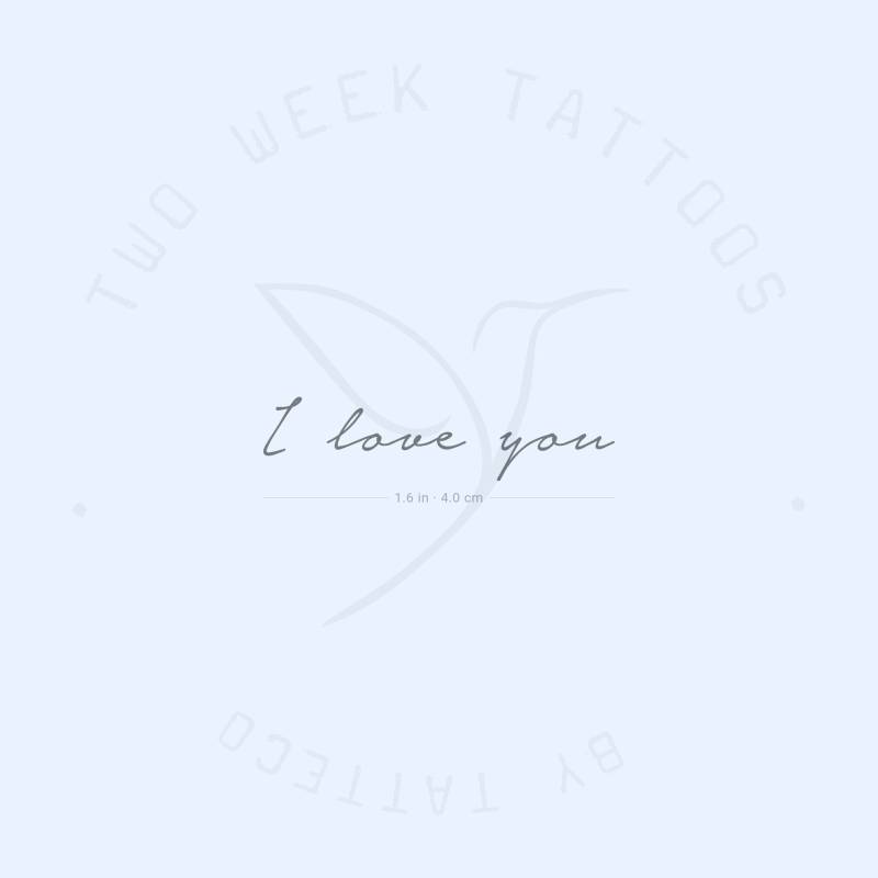 I Love You Semi-Permanent 2-Wochen Tattoo | 2Er Set von twoweektattoos