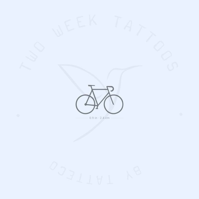 Kleines Fahrrad Semi-Permanent 2-Wochen Tattoo | 2Er Set von twoweektattoos