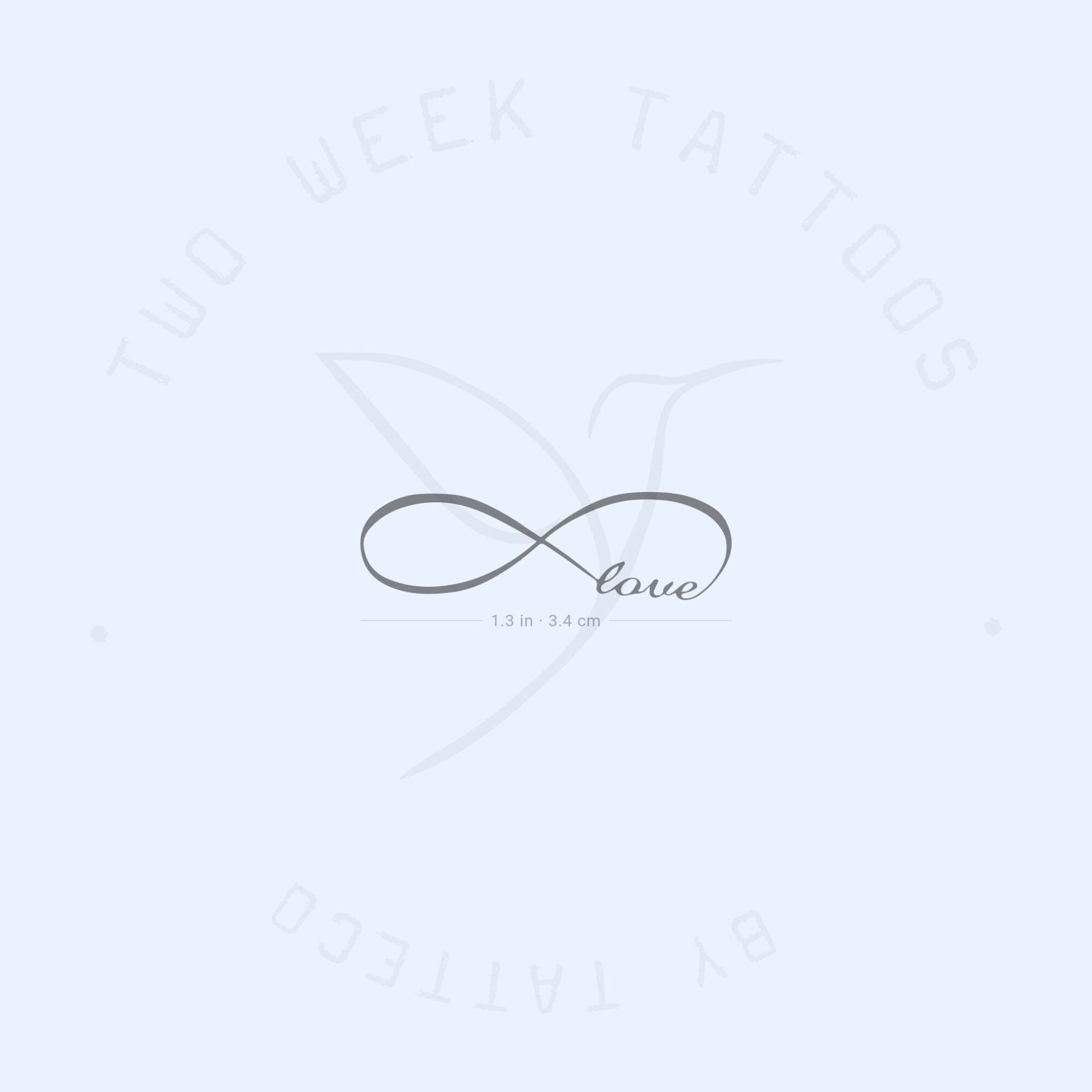 Love Infinity Semi-Permanent Tattoo | 2Er Set von twoweektattoos