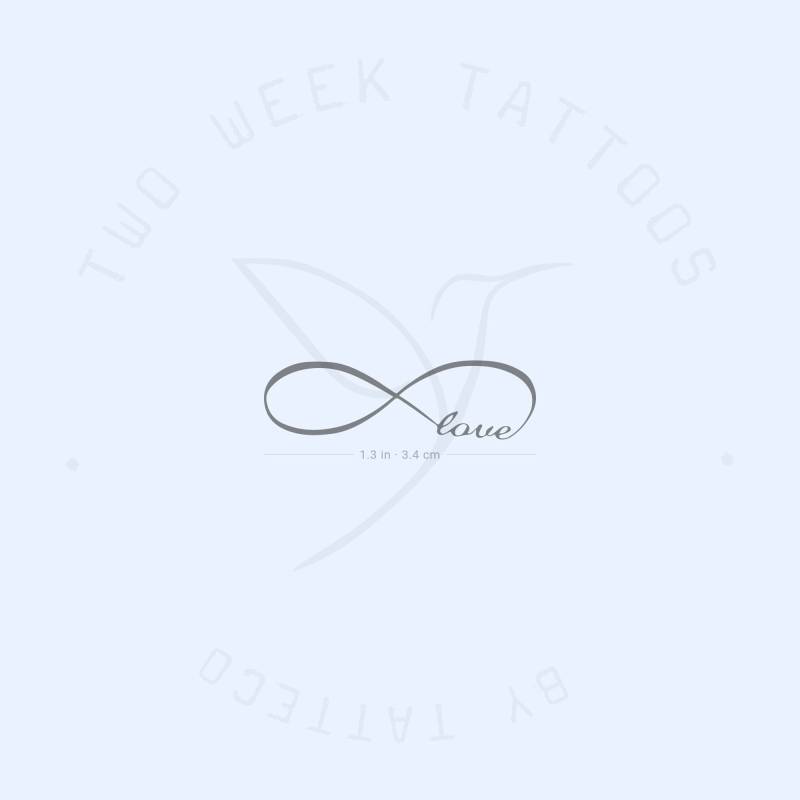 Love Infinity Semi-Permanent Tattoo | 2Er Set von twoweektattoos