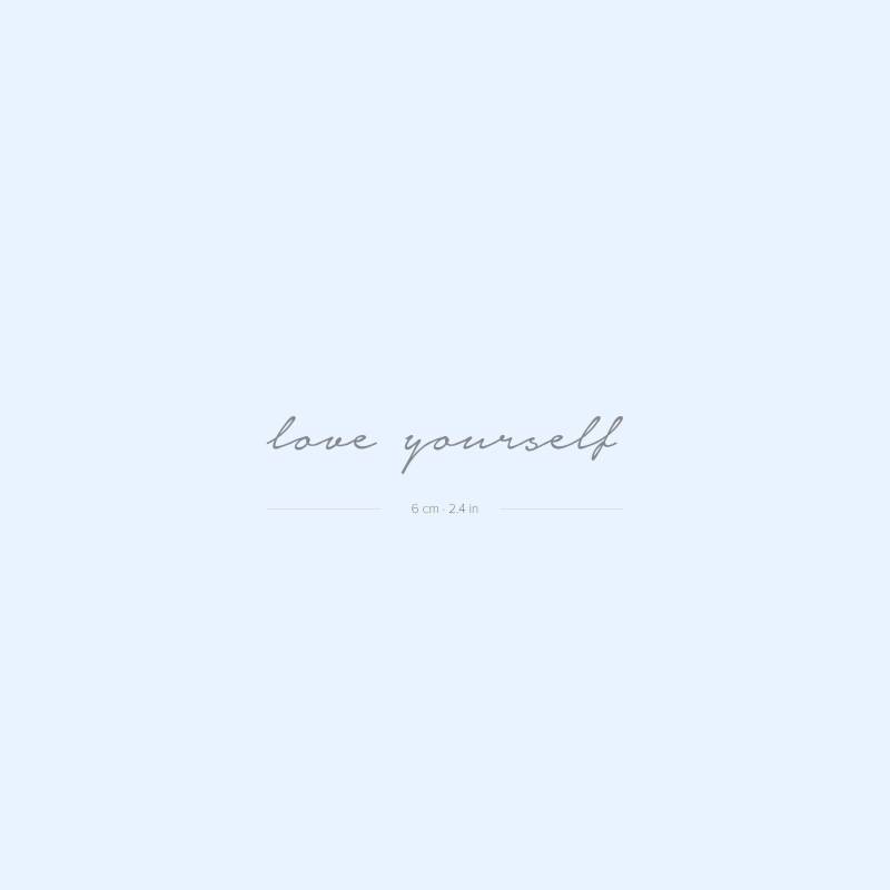 Love Yourself Semi-Permanent 2-Wochen Tattoo | 2Er Set von twoweektattoos