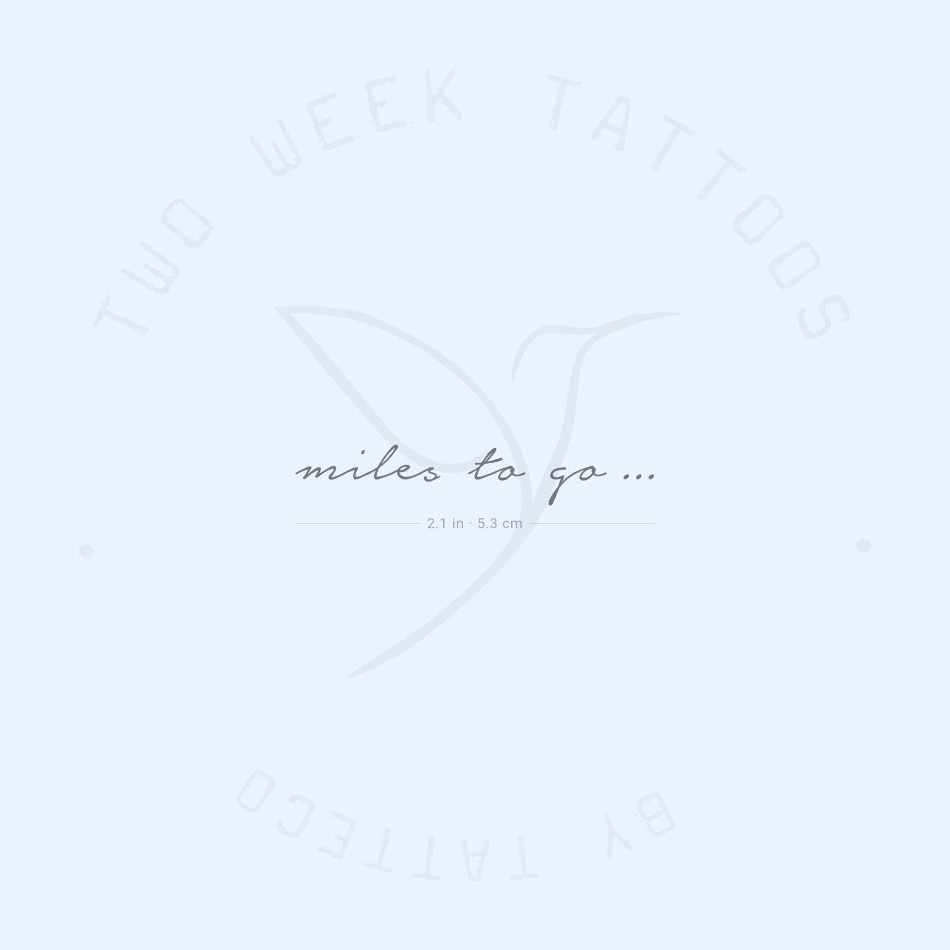 Miles To Go... Semi-Permanent Tattoo | 2Er Set von twoweektattoos