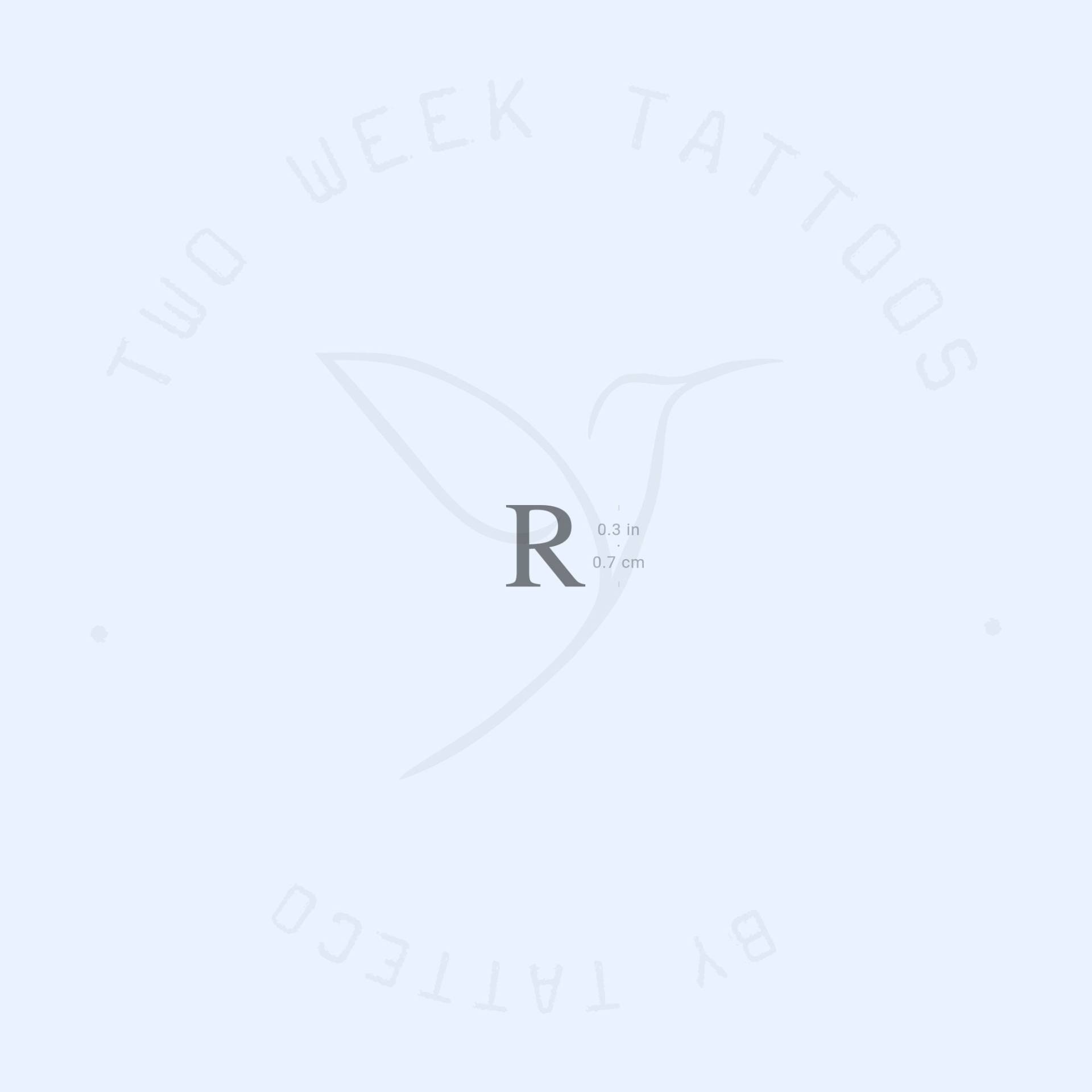 R Serif Semi-Permanent Tattoo | 2Er Set von twoweektattoos