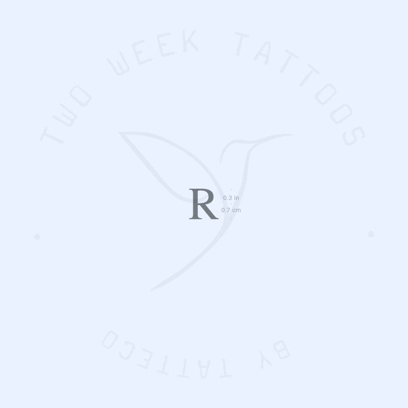 R Serif Semi-Permanent Tattoo | 2Er Set von twoweektattoos